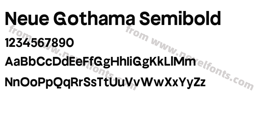 Neue Gothama SemiboldPreview