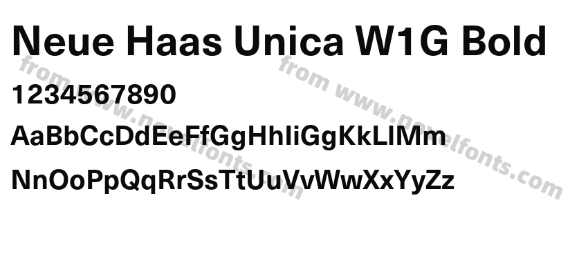 Neue Haas Unica W1G BoldPreview
