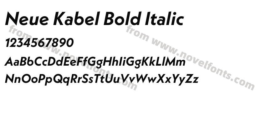 Neue Kabel Bold ItalicPreview