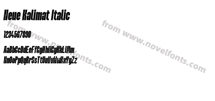 Neue Kalimat ItalicPreview