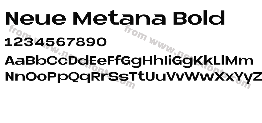 Neue Metana BoldPreview