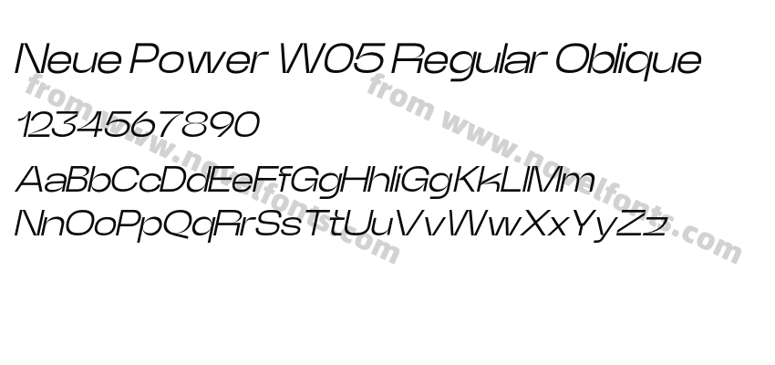 Neue Power W05 Regular ObliquePreview