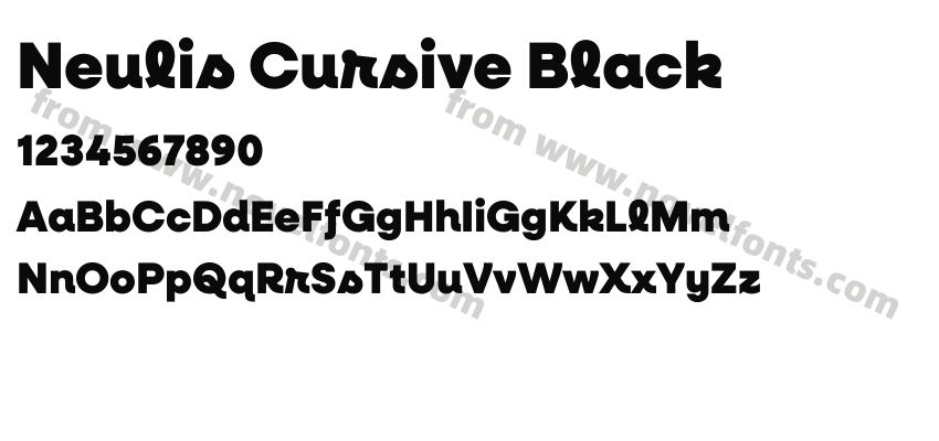 Neulis Cursive BlackPreview