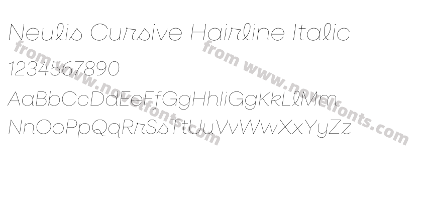 Neulis Cursive Hairline ItalicPreview