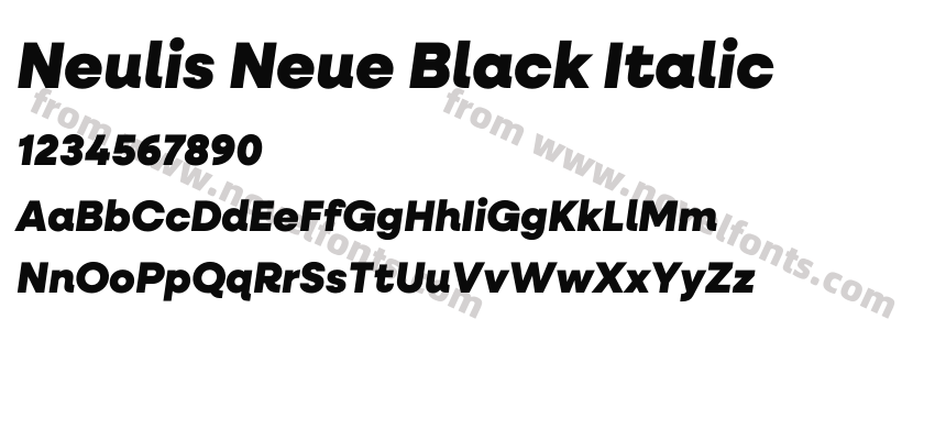 Neulis Neue Black ItalicPreview