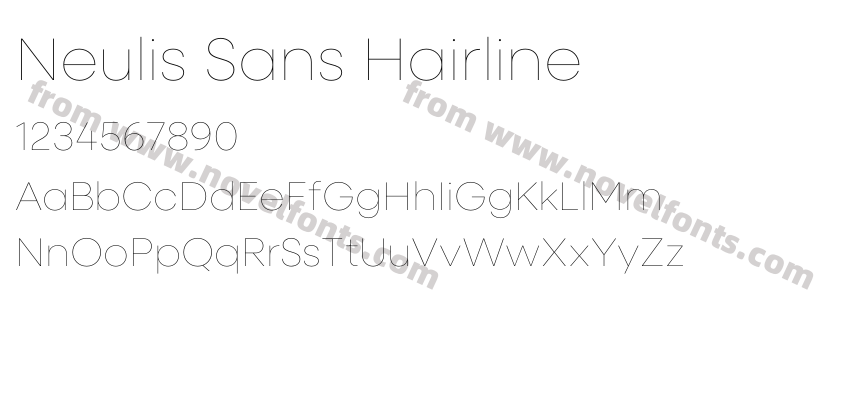Neulis Sans HairlinePreview