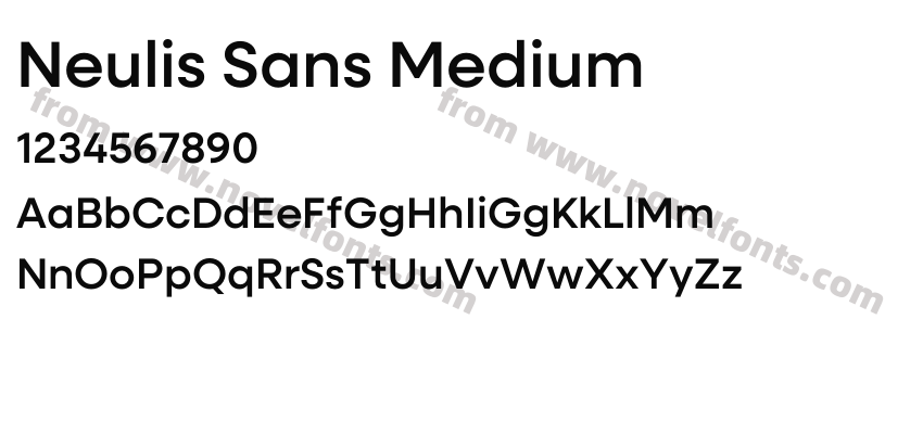 Neulis Sans MediumPreview
