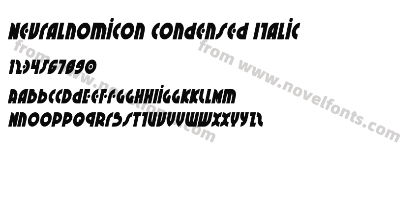 Neuralnomicon Condensed ItalicPreview