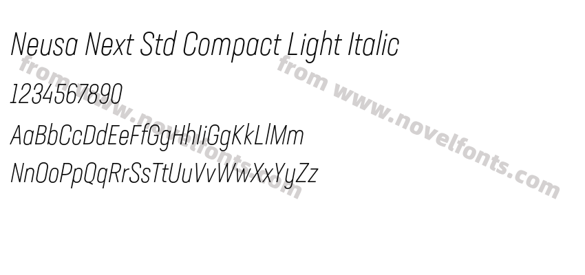 Neusa Next Std Compact Light ItalicPreview