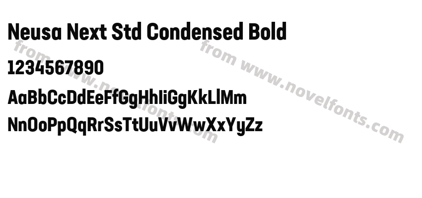 Neusa Next Std Condensed BoldPreview