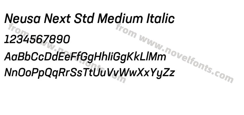 Neusa Next Std Medium ItalicPreview
