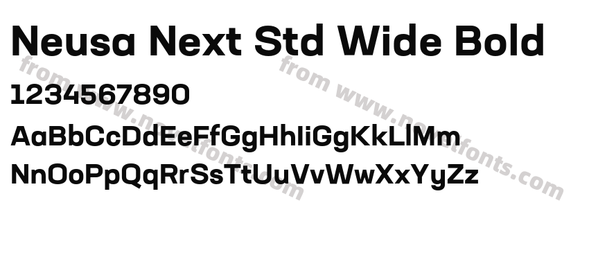 Neusa Next Std Wide BoldPreview
