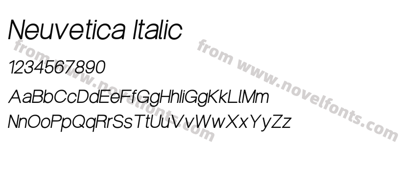 Neuvetica ItalicPreview