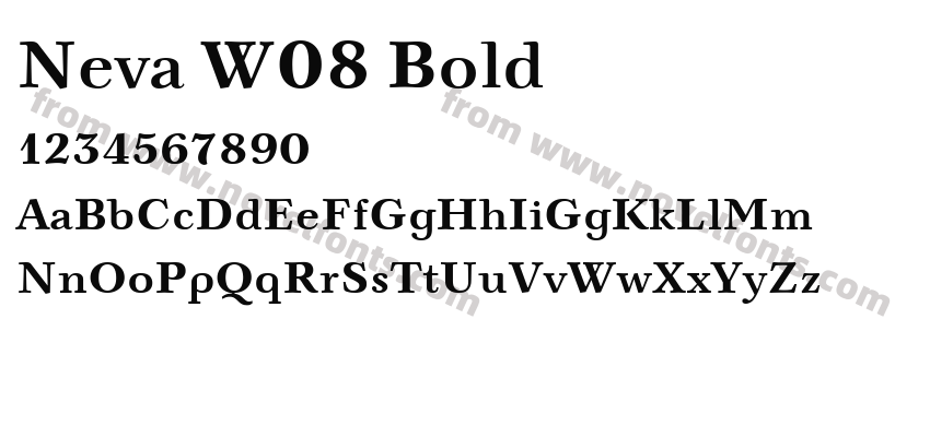 Neva W08 BoldPreview