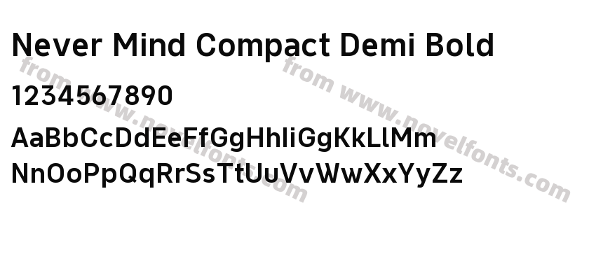 Never Mind Compact Demi BoldPreview