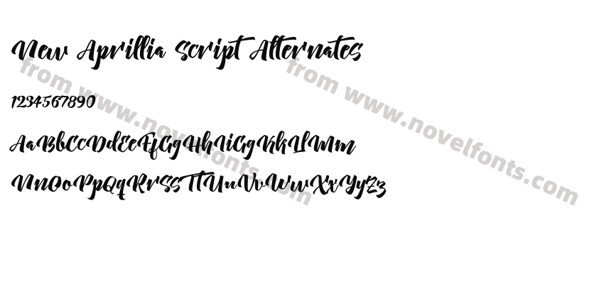 New Aprillia Script AlternatesPreview