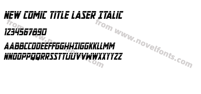 New Comic Title Laser ItalicPreview