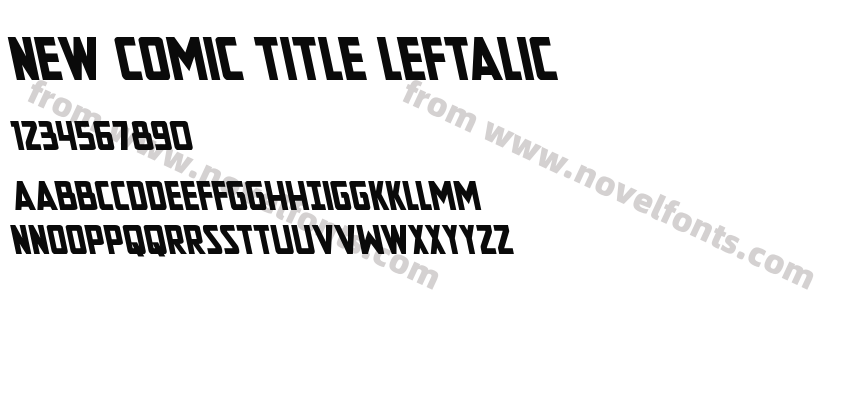 New Comic Title LeftalicPreview
