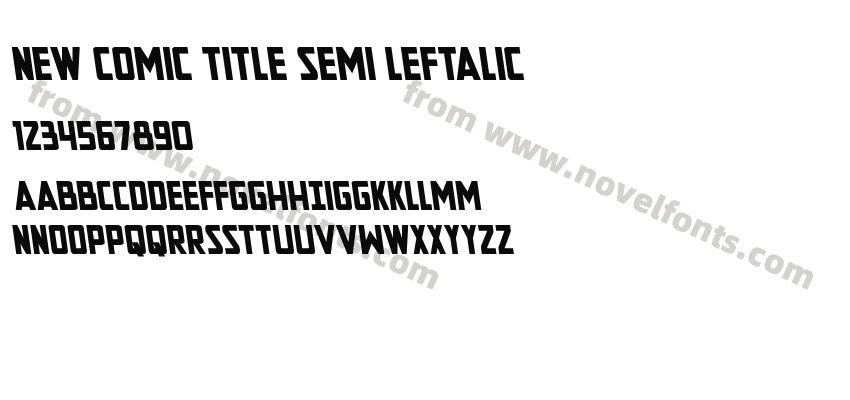 New Comic Title Semi LeftalicPreview