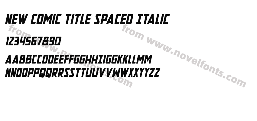 New Comic Title Spaced ItalicPreview