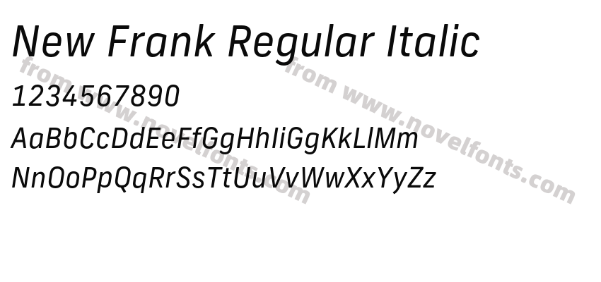 New Frank Regular ItalicPreview