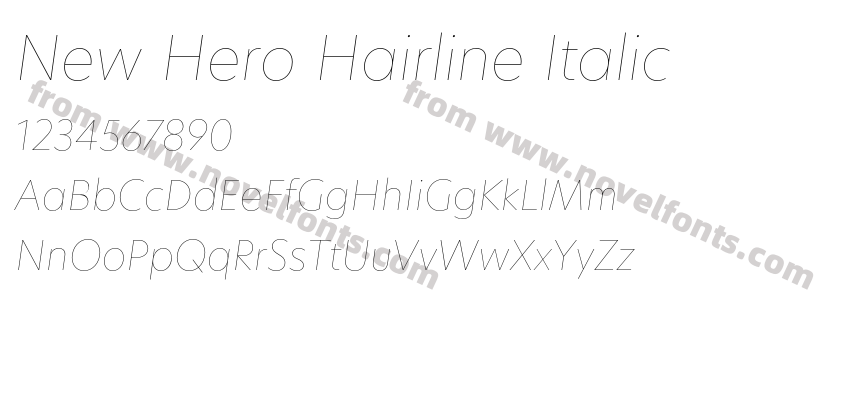 New Hero Hairline ItalicPreview