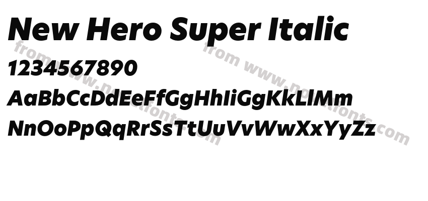 New Hero Super ItalicPreview