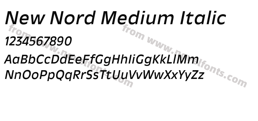 New Nord Medium ItalicPreview