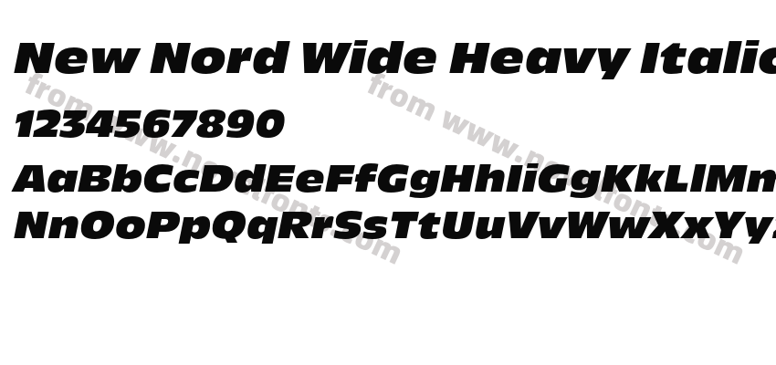 New Nord Wide Heavy ItalicPreview