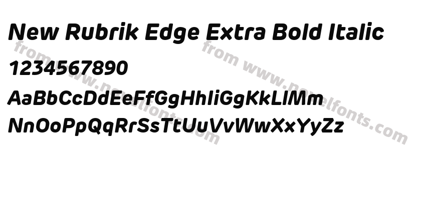 New Rubrik Edge Extra Bold ItalicPreview