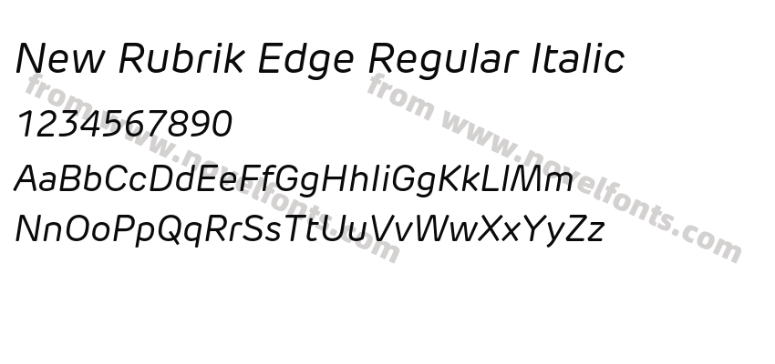 New Rubrik Edge Regular ItalicPreview