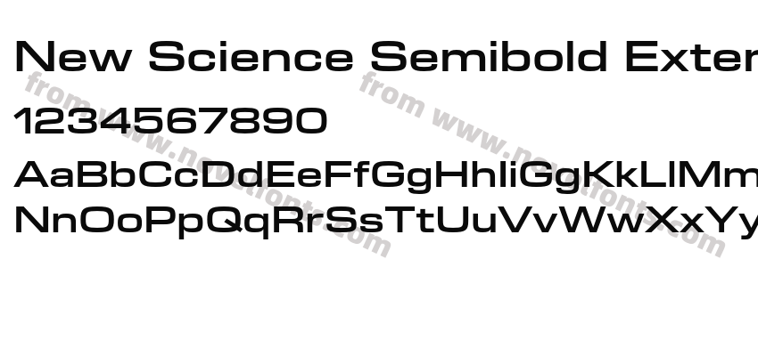 New Science Semibold ExtendedPreview