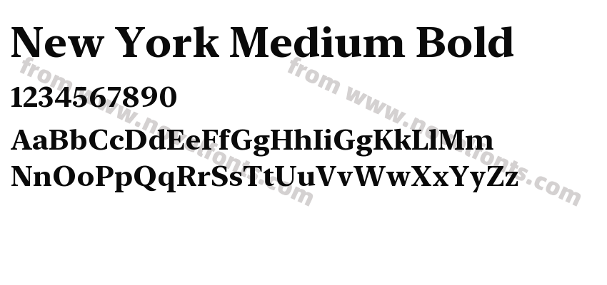 New York Medium BoldPreview