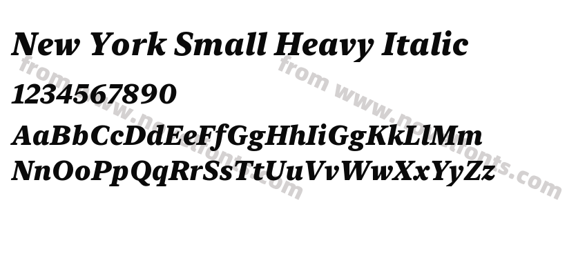 New York Small Heavy ItalicPreview