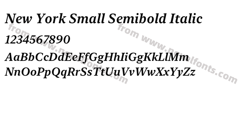 New York Small Semibold ItalicPreview