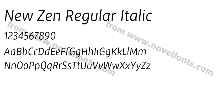 New Zen Regular ItalicPreview