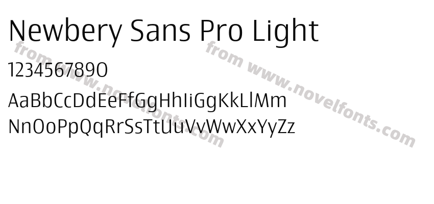 Newbery Sans Pro LightPreview