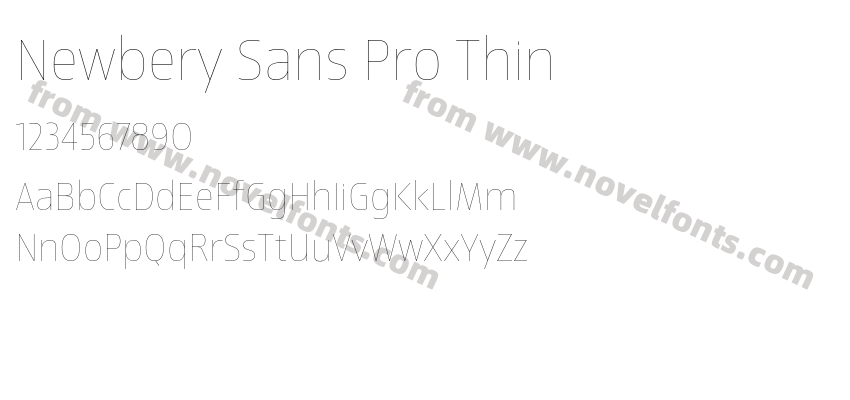 Newbery Sans Pro ThinPreview
