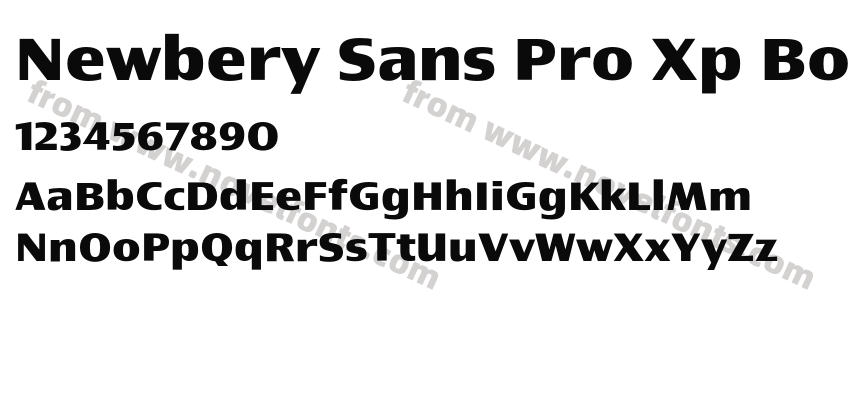 Newbery Sans Pro Xp BoldPreview