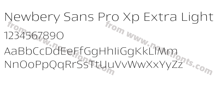 Newbery Sans Pro Xp Extra LightPreview