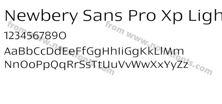 Newbery Sans Pro Xp LightPreview