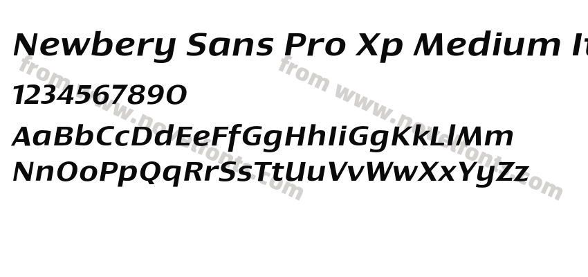 Newbery Sans Pro Xp Medium ItPreview