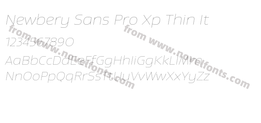 Newbery Sans Pro Xp Thin ItPreview
