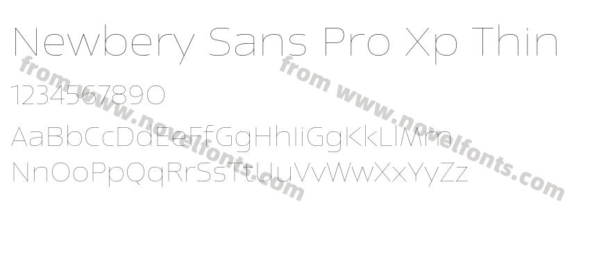 Newbery Sans Pro Xp ThinPreview