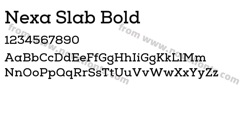 Nexa Slab BoldPreview