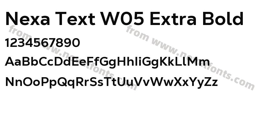 Nexa Text W05 Extra BoldPreview