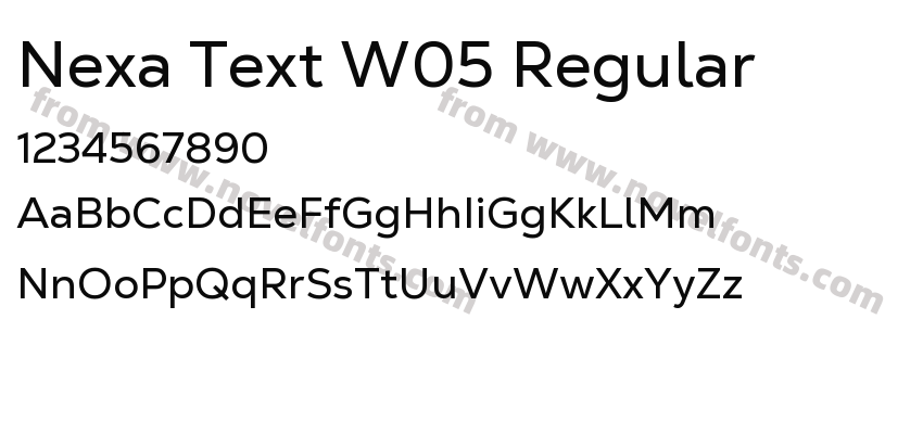 Nexa Text W05 RegularPreview
