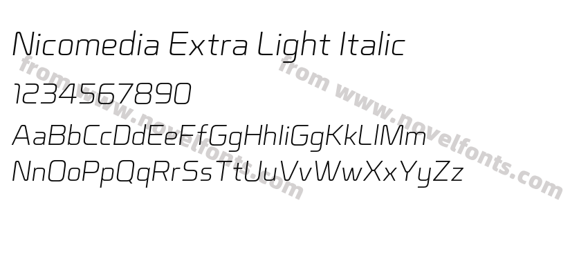 Nicomedia Extra Light ItalicPreview