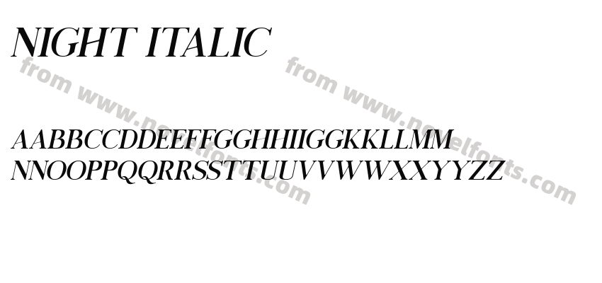 Night ItalicPreview