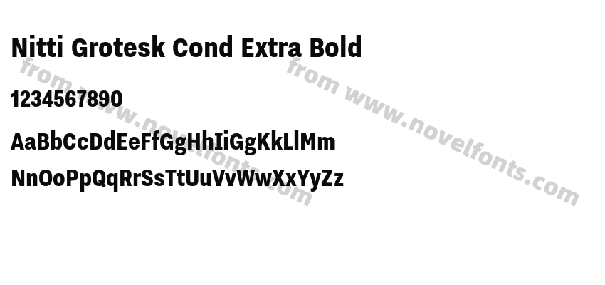Nitti Grotesk Cond Extra BoldPreview